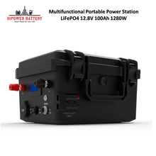 Load image into Gallery viewer, HiPOWER suitcase type portable power station 1280W Lifepo4 battery bank 12.8V 100Ah
